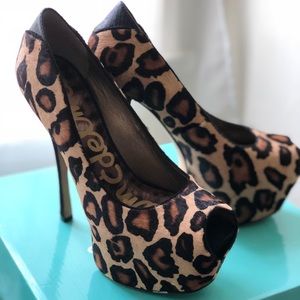 Sam Edelman Leopard Platform Heels